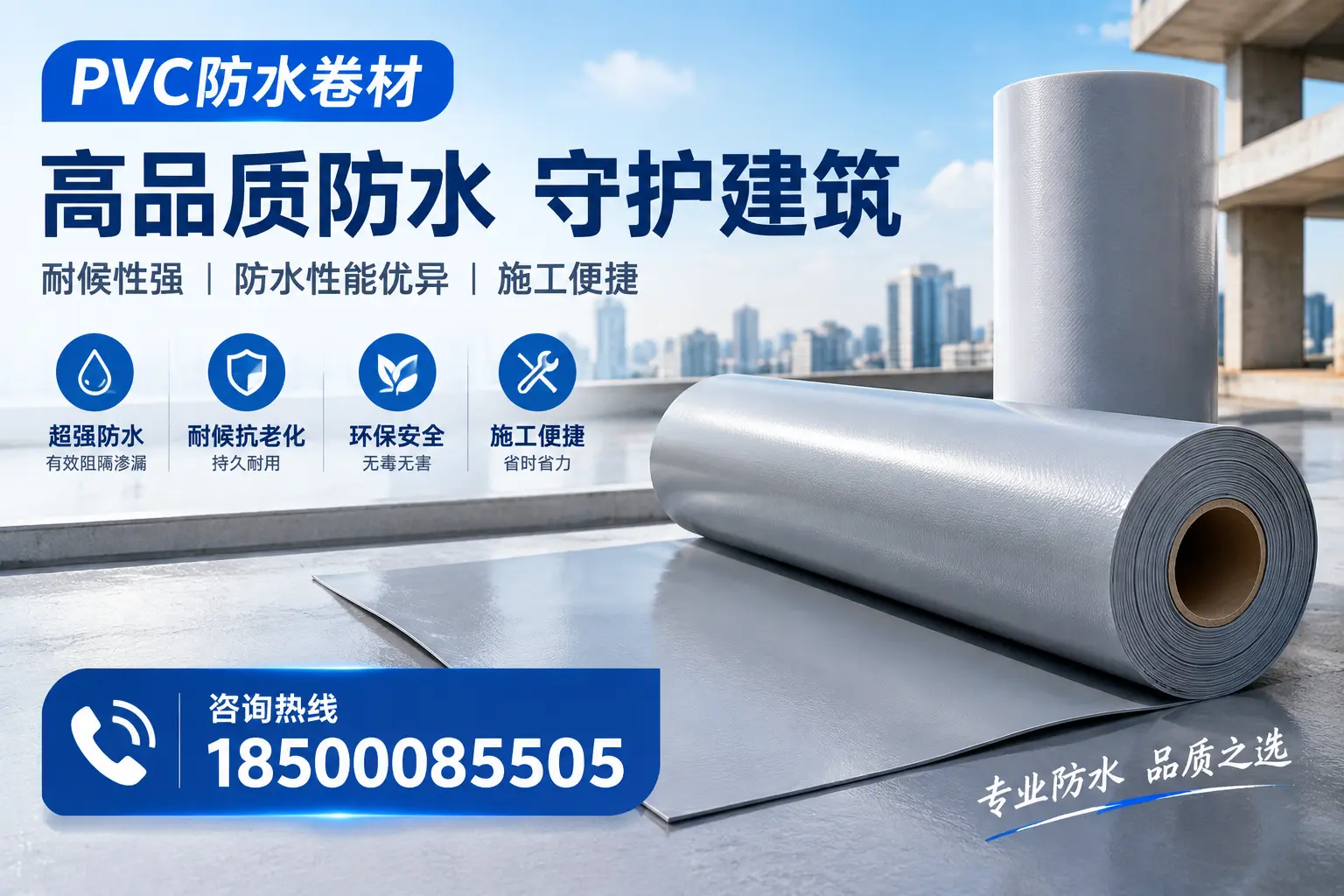 PVC防水卷材的防水效果评测,适合肇庆的科学依据